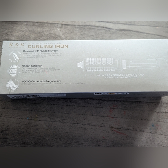 K&K Professional 45mm Curling Iron Brush Ionic Thermal Hair Tool Blue - Picture 5 of 8